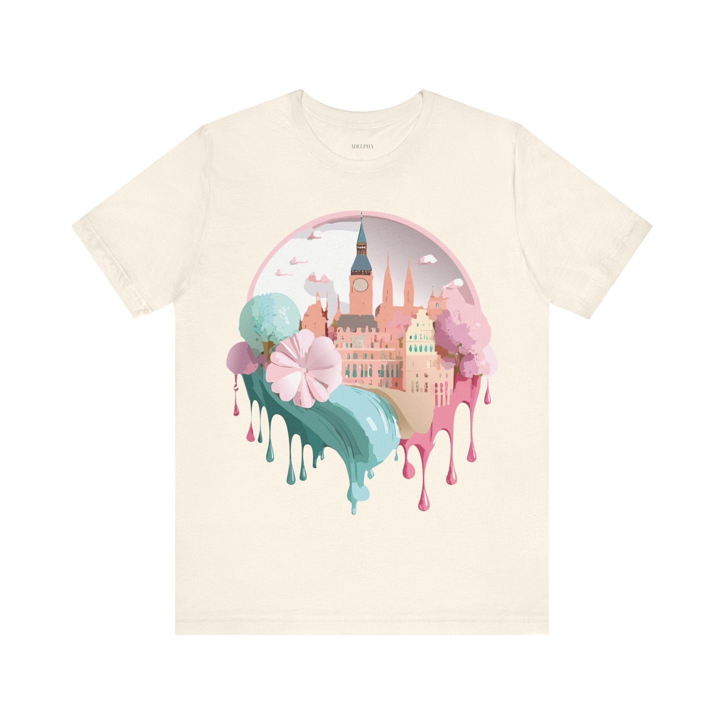 Prague Tourist Shirt Unisex Graphic Tee Featuring Vintage Inspired Art By Adelpha