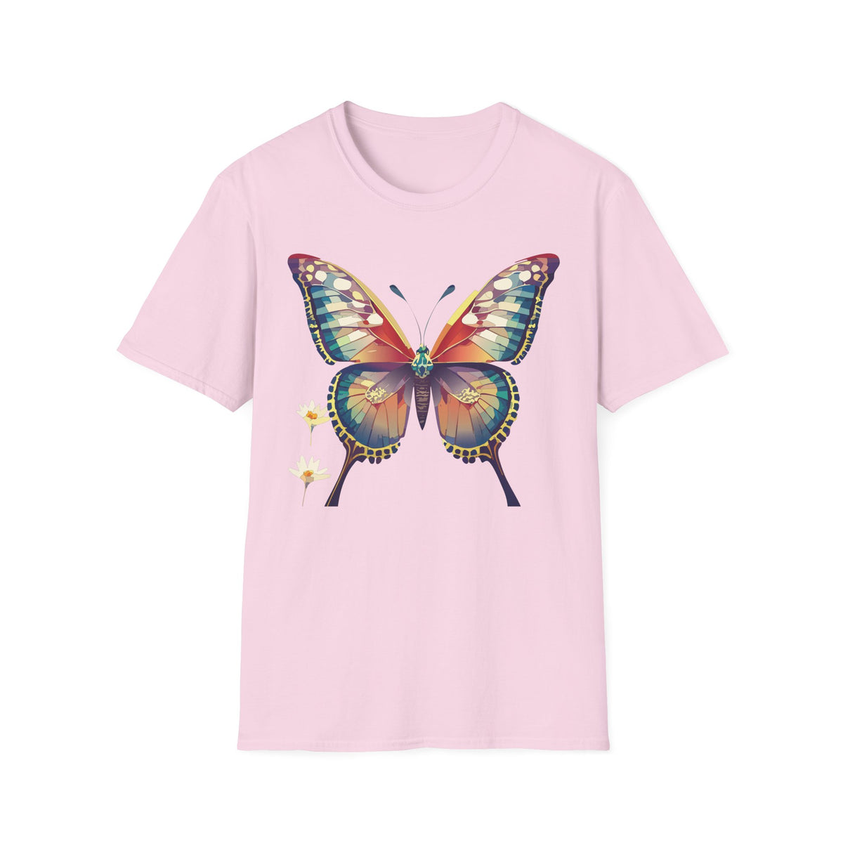 Butterfly Watercolor T-Shirt — Vibrant Multicolor Butterfly Tee for Spring Graphic Tee Unisex 100 Cotton Gildan T-Shirt