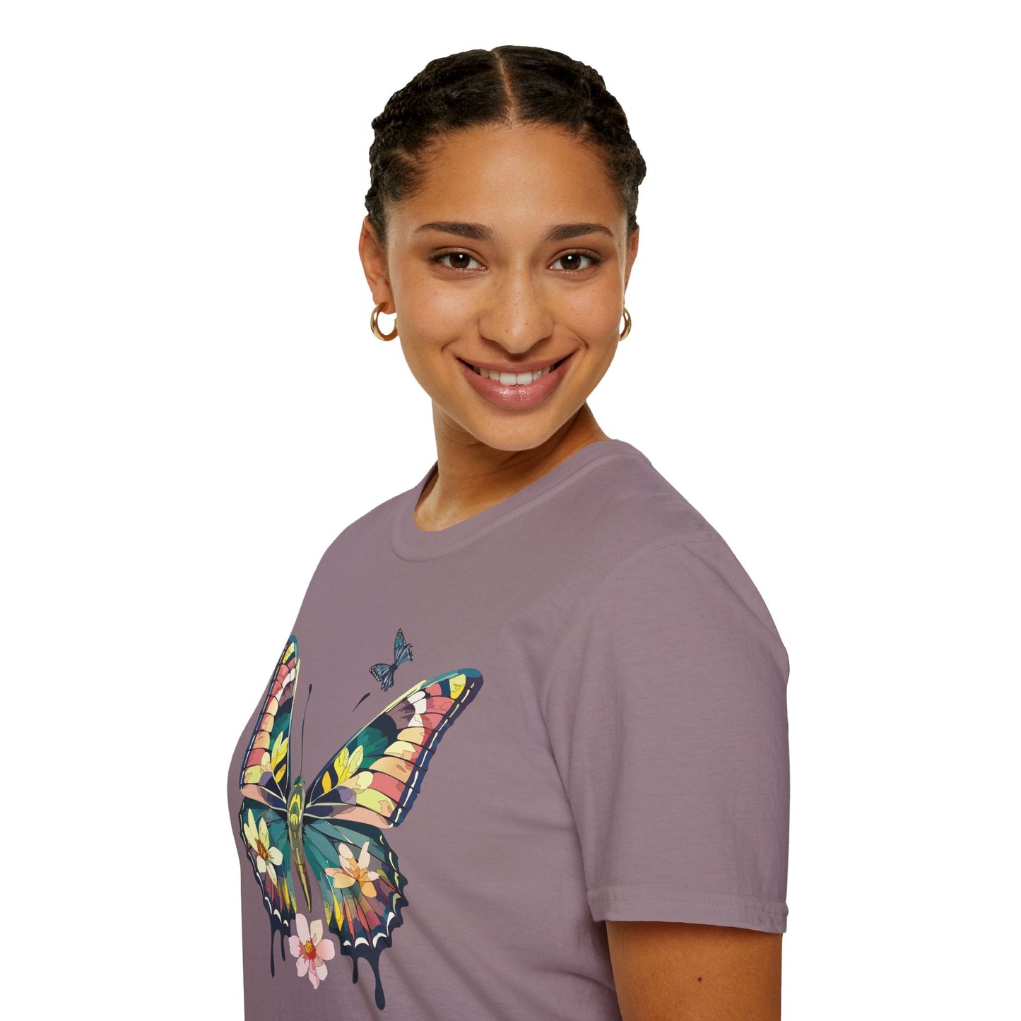 Butterfly T Shirt For Unisex Softstyle 64000 Short Sleeve Monarch Butterfly Tee Design