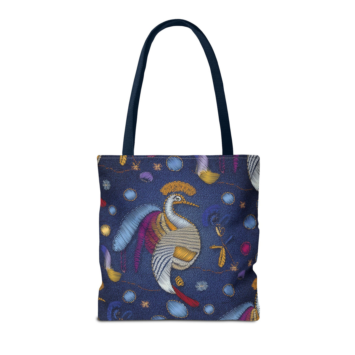 Denim Fabric Imitation Print Unisex Canvas Bag Poly Spun 3 Sizes Tote Bag 194-4
