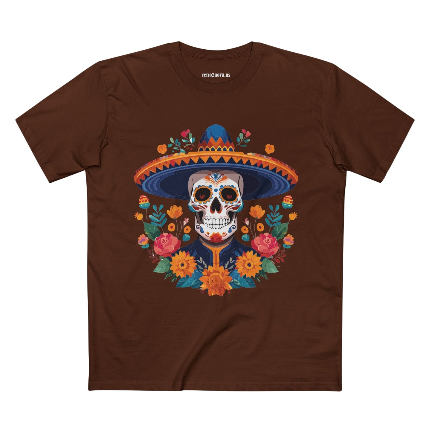 Skull And Skeleton Shirt Unisex Premium Cotton Tee With Original Art Design Retro2Nova