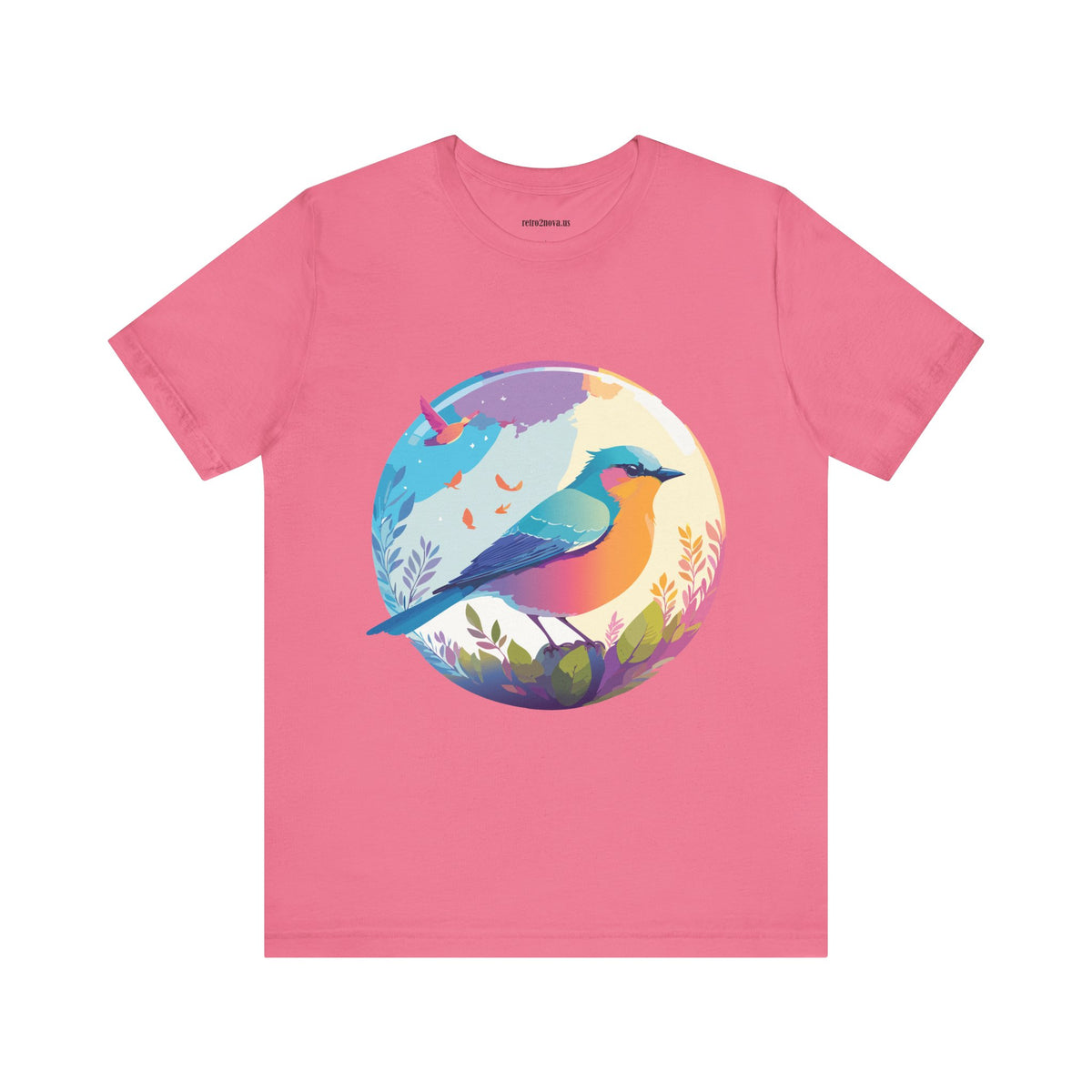Bird Graphic Unisex Cotton Bella+Canvas Tee with Animal Design ab2