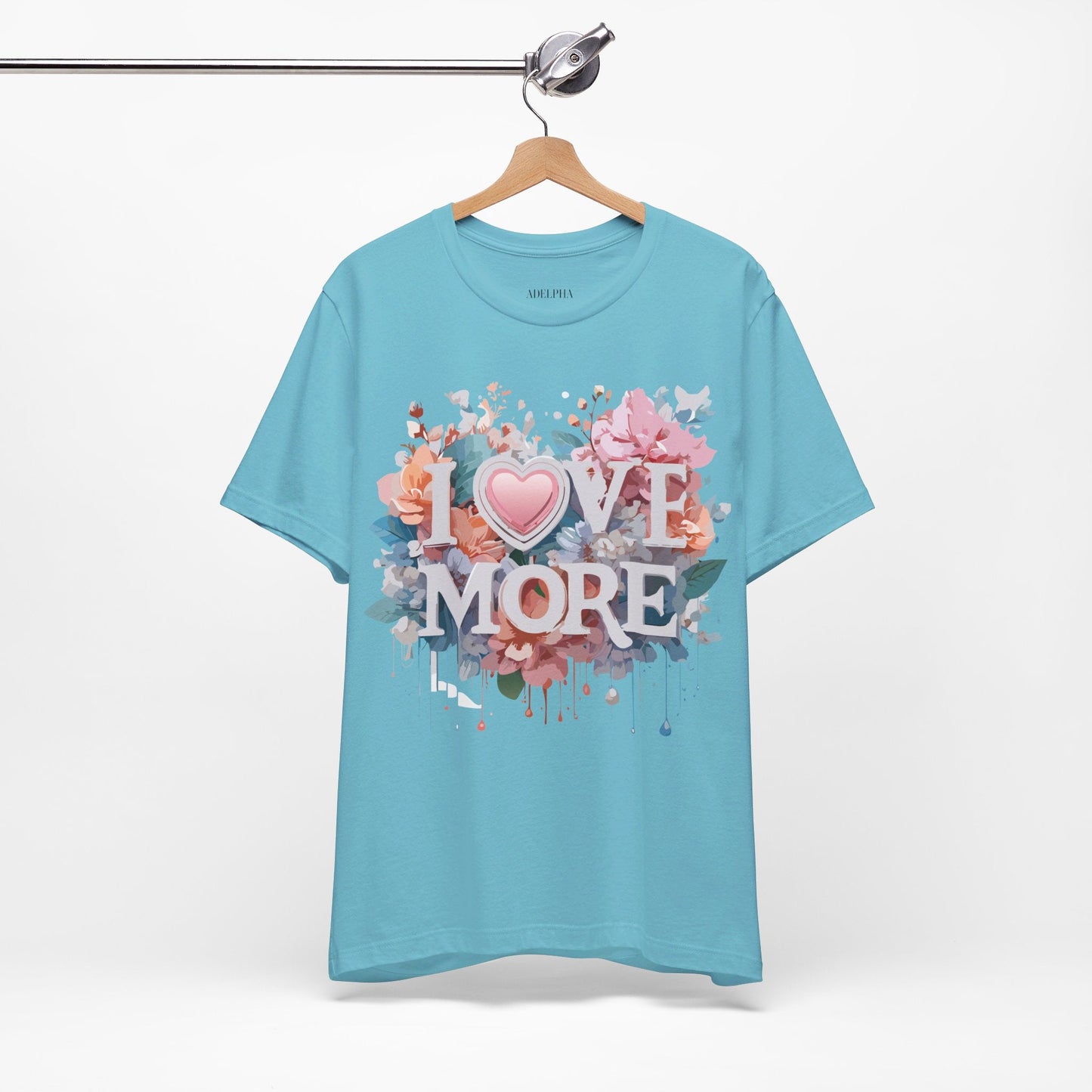 Valentine Day Graphic Unisex 100 Cotton Vintage Artwork with Love and Flower Design Tee 17