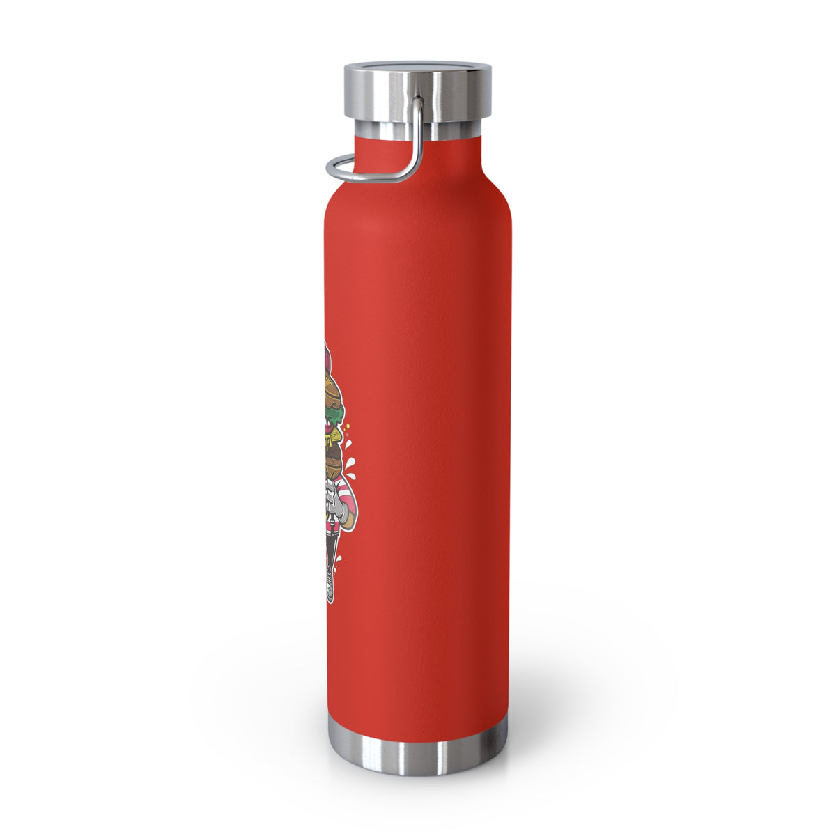 22oz Copper Insulated Water Bottle with Cartoon Design - CV93