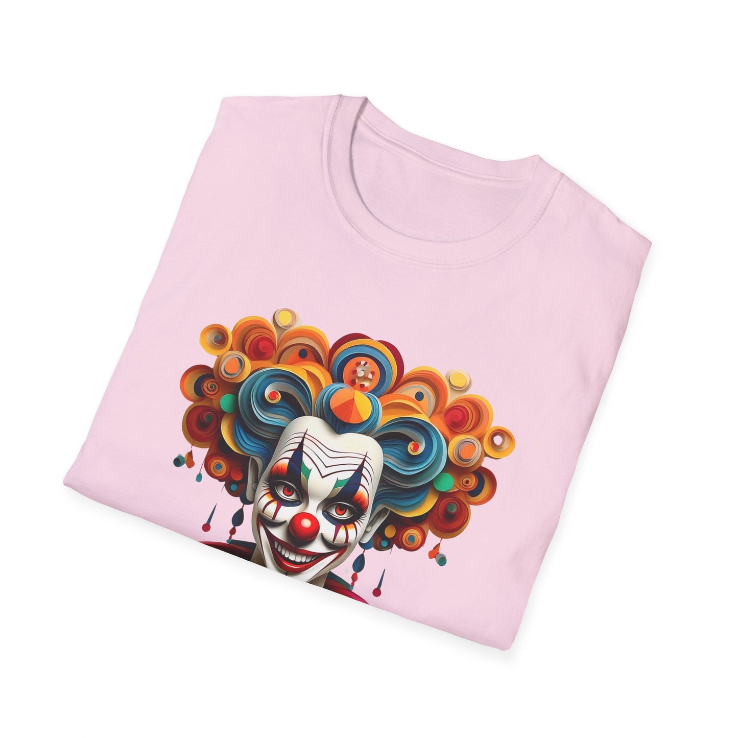 Unisex Clown T Shirt Funny Man Circus Shirt Softstyle Gildan 64000 Short Sleeve Tee