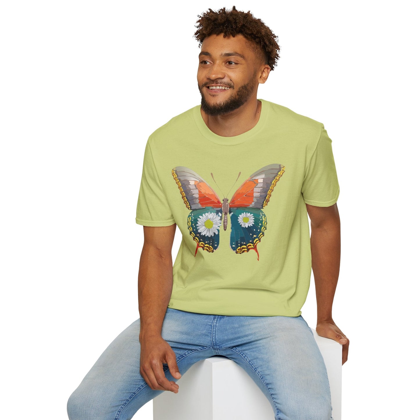 Butterfly Shirt Unisex Gildan Softstyle 64000 Short Sleeve T Shirt Monarch Design