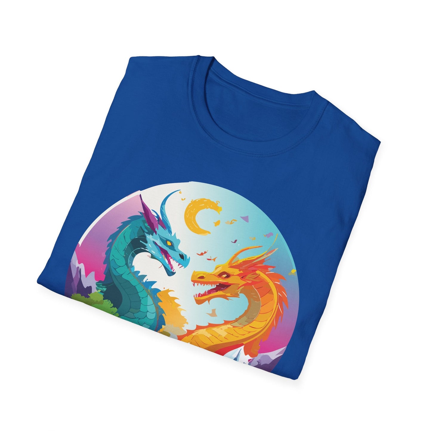 Dragon T Shirt Unisex Gildan Softstyle 64000 Tee Dragon Artwork Animal Print Shirt
