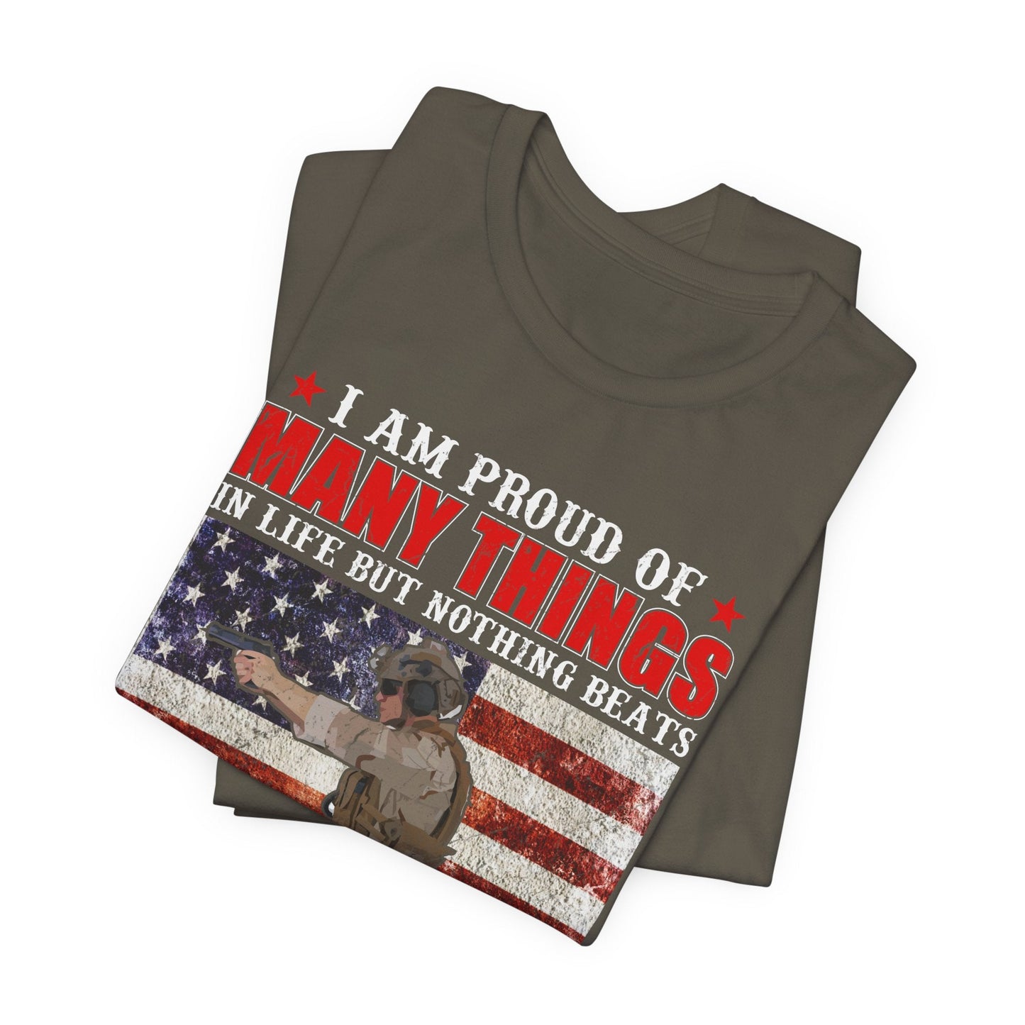 Army Veteran Patriotic Graphic Design Unisex Cotton T-Shirt v28