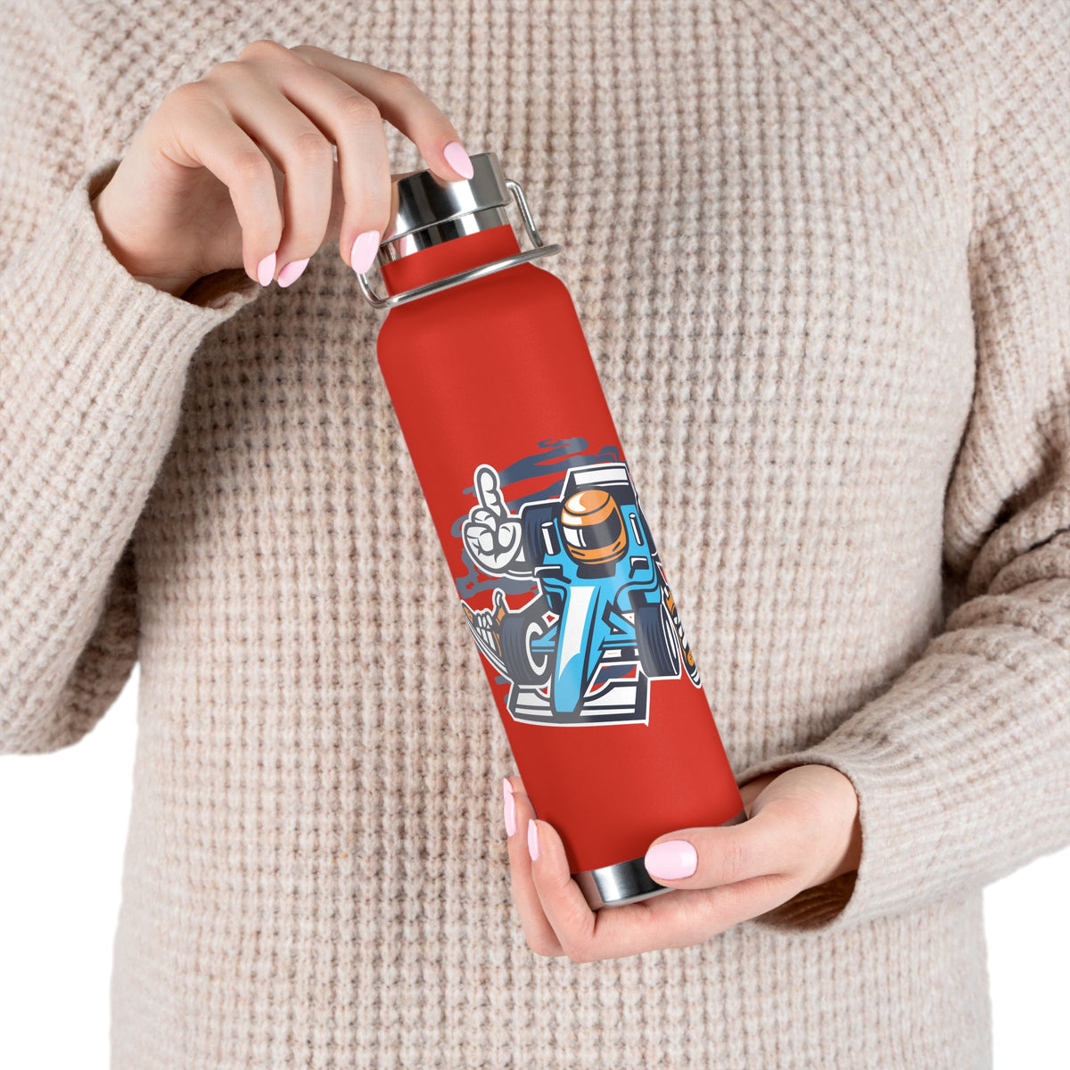 22oz Copper Insulated Water Bottle with Cartoon Design - CV107
