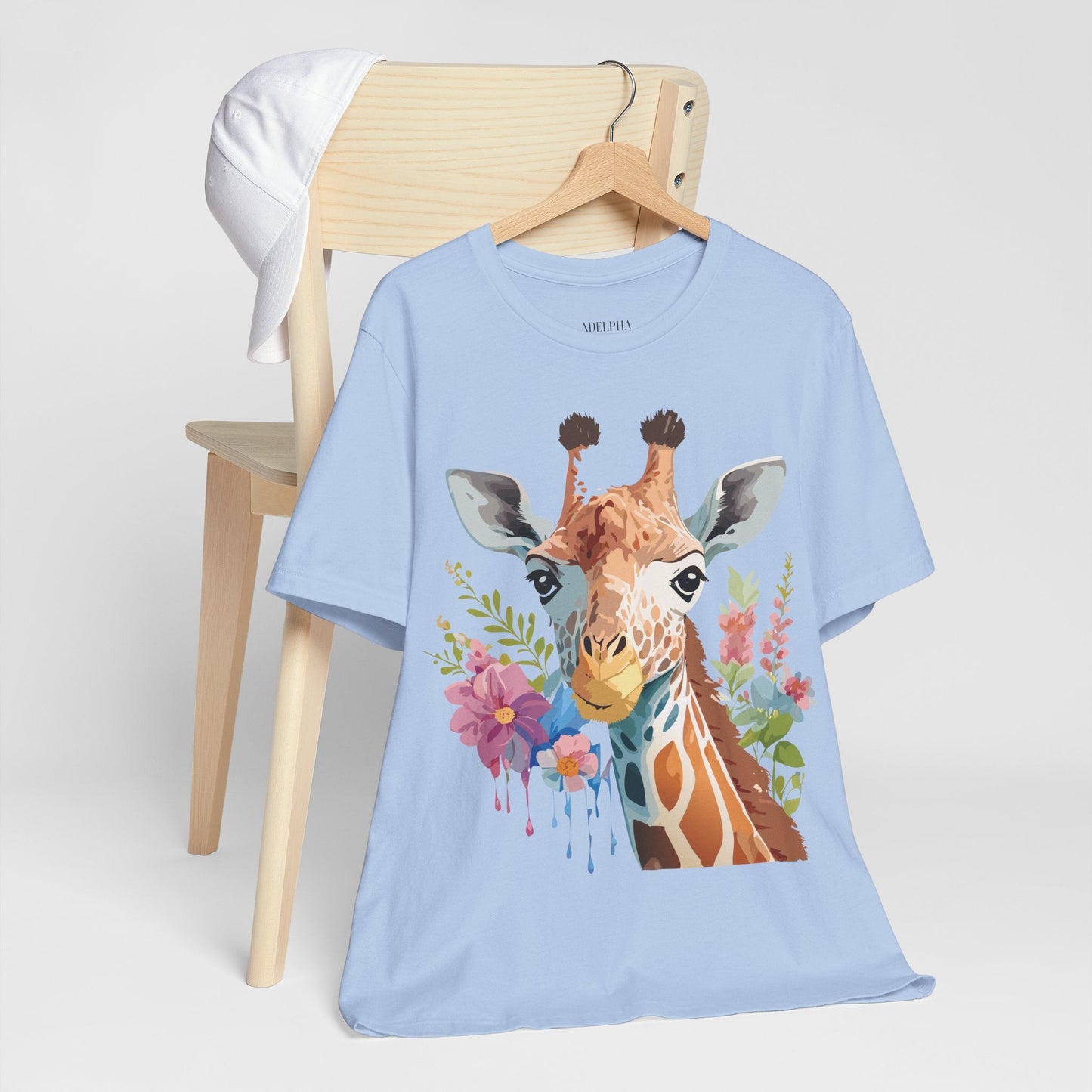 Giraffe Graphic Unisex 100 Cotton Vintage Animal Art T-Shirt 3