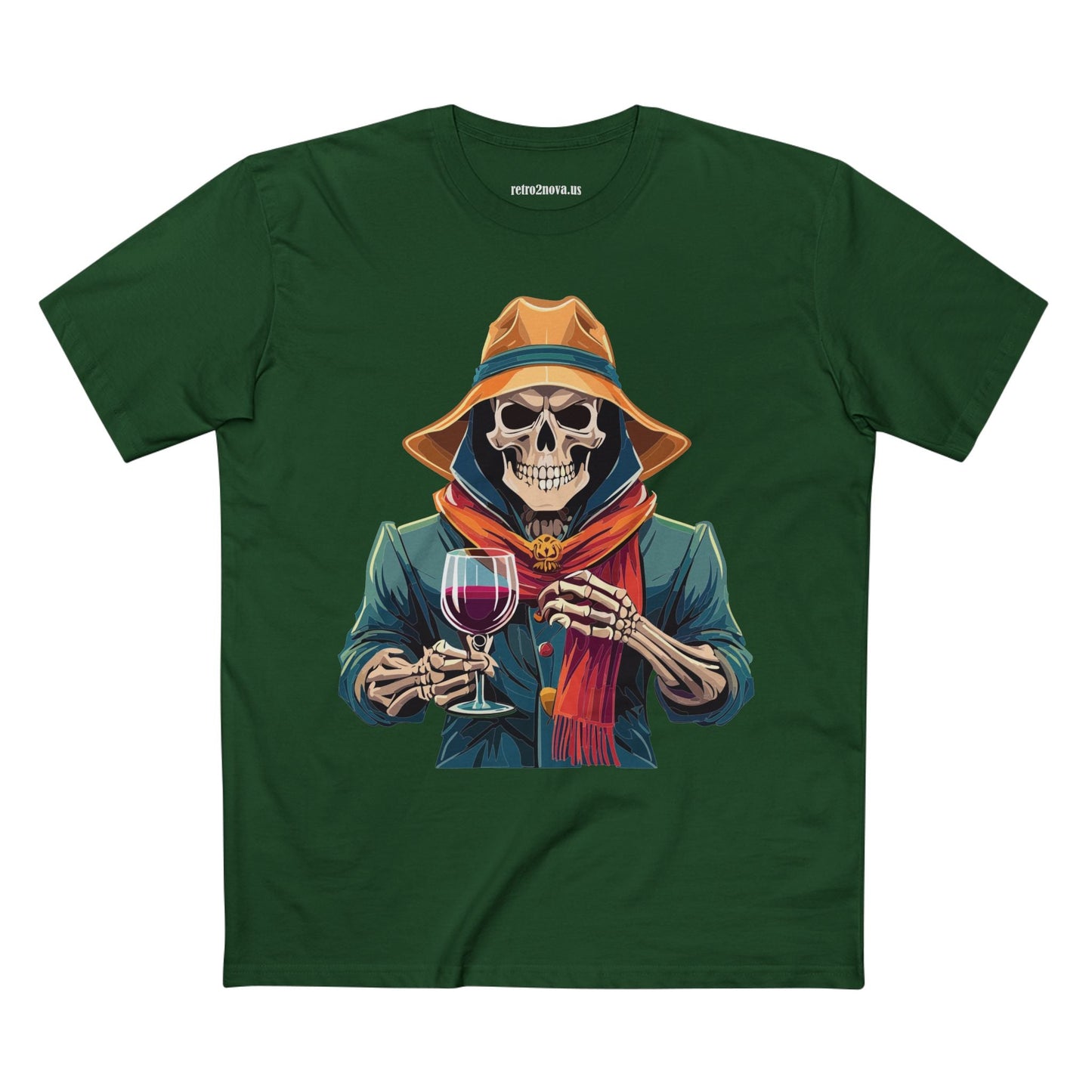 Skull Shirt Unisex Skeleton Tee Premium Cotton Art Design By Retro2Nova Original Artwork
