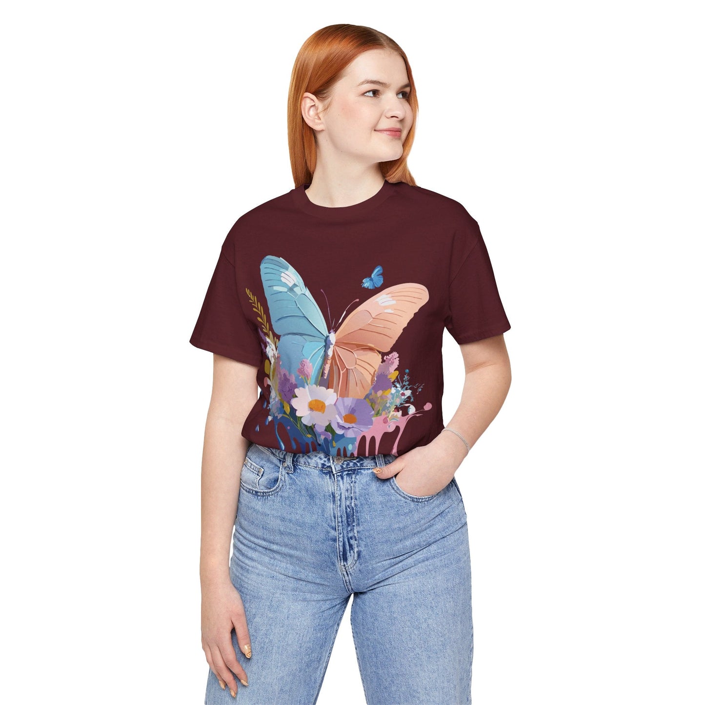 Butterfly Graphic Tee Adelpha Unisex Short Sleeve Art Design