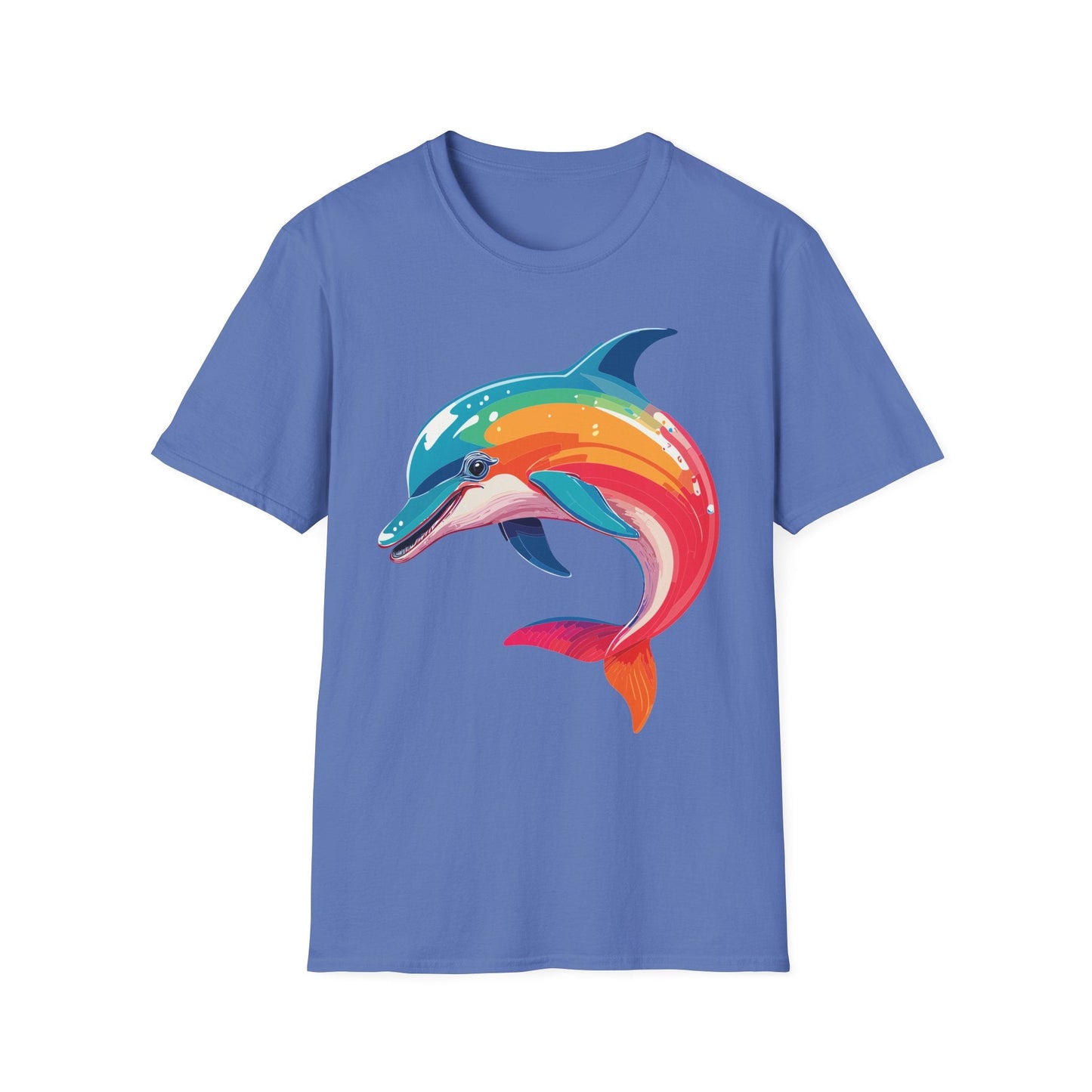 Dolphin Shirt For Unisex 100 Percent Ring Spun Cotton Gildan Softstyle 64000 Short Sleeve Tee