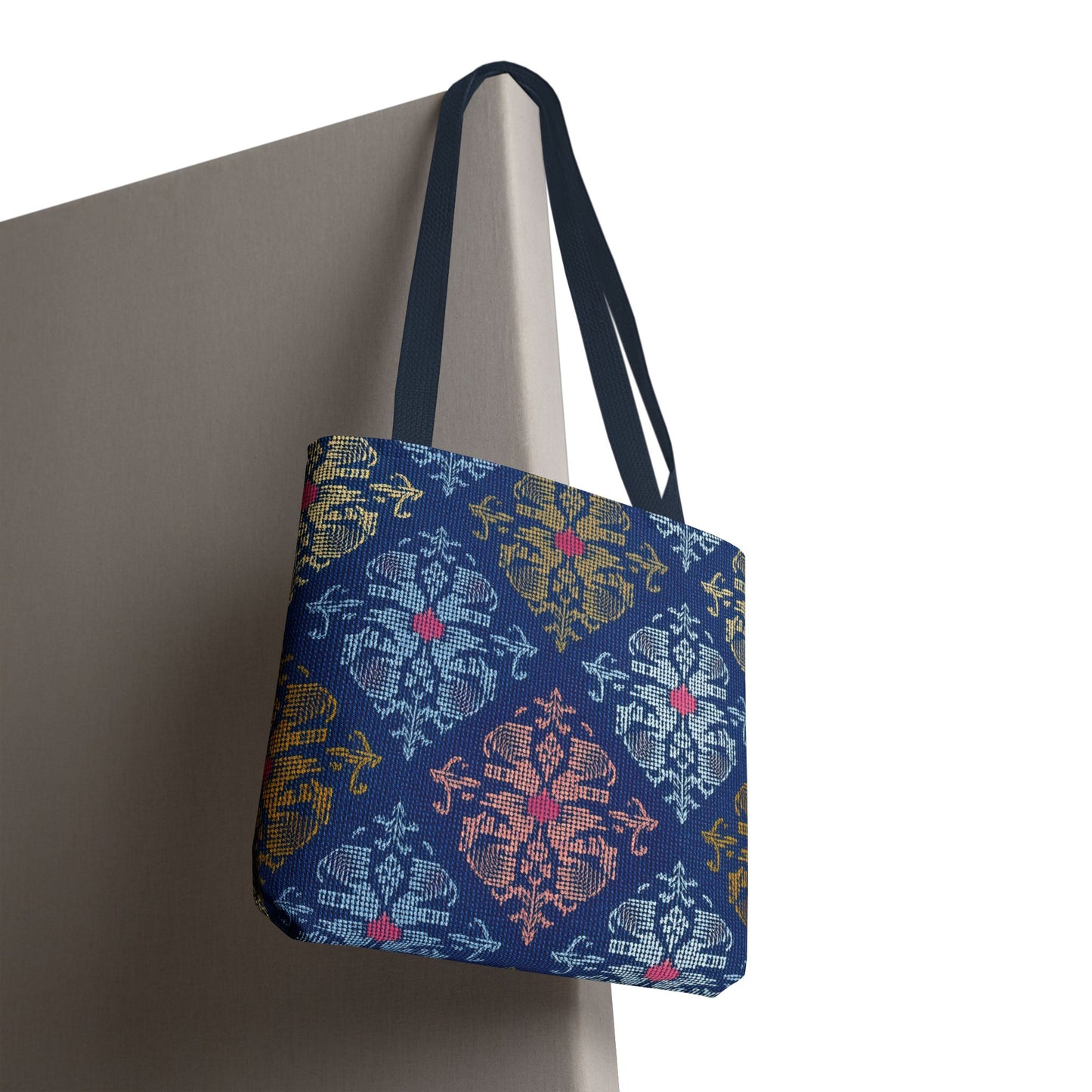Denim Fabric Imitation Print Unisex Canvas Bag Poly Spun 3 Sizes Tote Bag 157