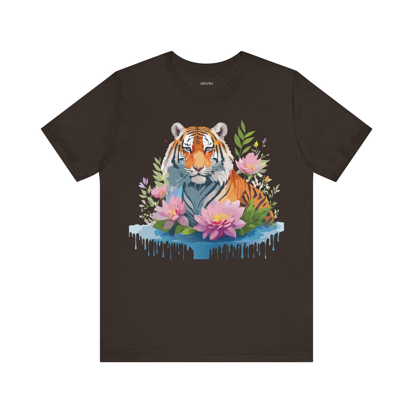 Tiger Graphic Tee Unisex Shirt By Adelpha Vintage Inspired Artwork Short Sleeve
