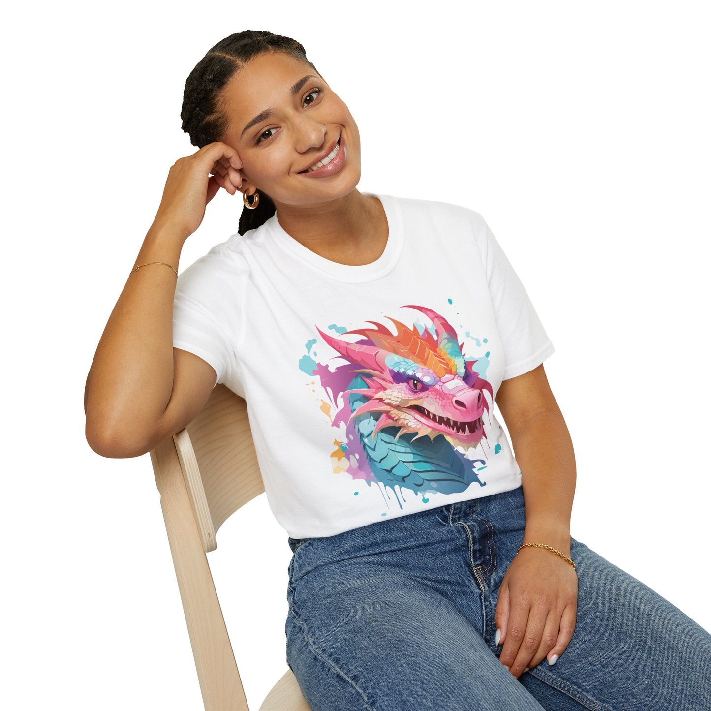 Dragon T Shirt Unisex Dragon Graphic Tee Softstyle 64000 Lightweight Comfort Durable Breathable