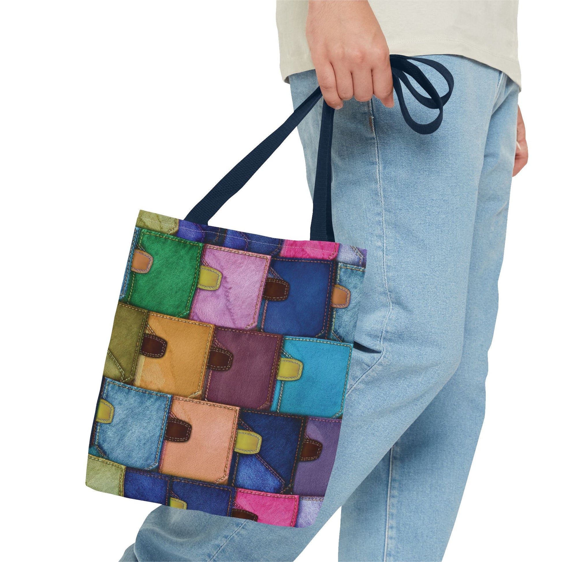 Denim Canvas Bag, Tote Bag Denim Printify
