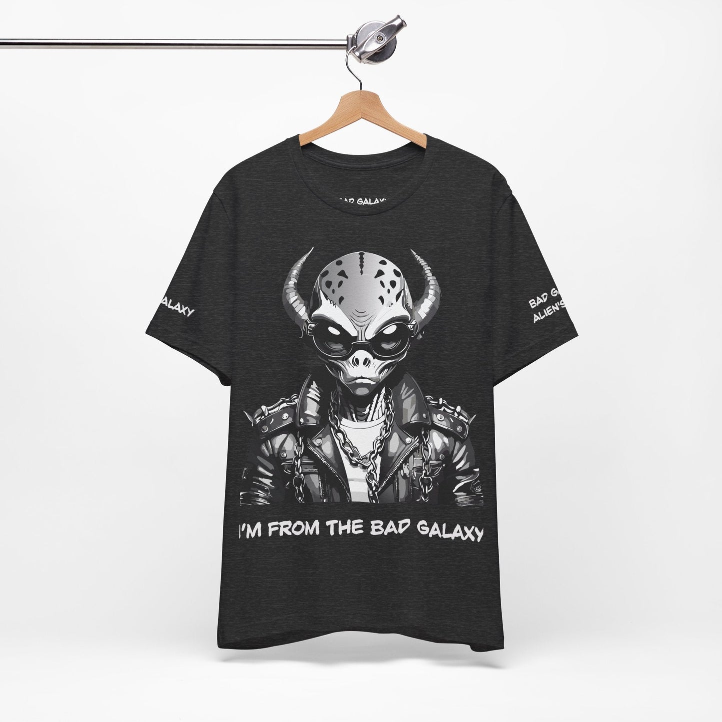 Alien Tee Shirt From Bad Galaxy 100 Percent Cotton Eco Friendly Ink Printed In USA