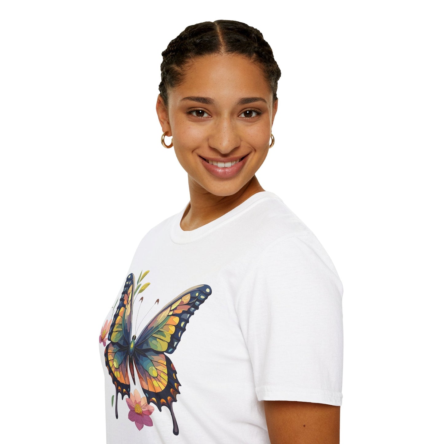 Butterfly Shirt Unisex Monarch Butterfly T Shirt Softstyle Cotton Tee One Hundred Percent Ring Spun