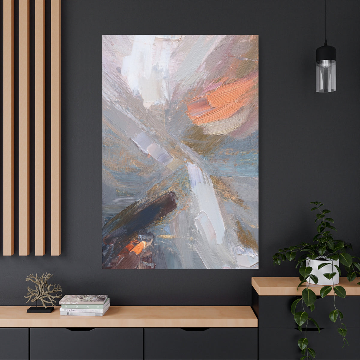 Abstract Pastel Painting Print Canvas 20x24,20x30,24x30 24x32,24x36,30x40 32x48,36x48,40x60 Pine-Wood Inner Frame ABS-89