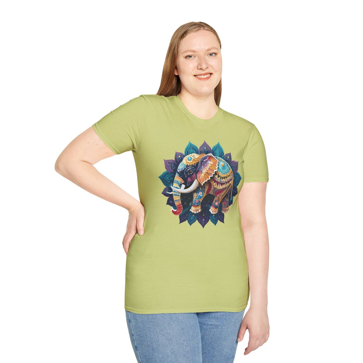 Elephant T Shirt Unisex Softstyle Cotton Tee Gildan 64000 Comfortable Everyday Wear