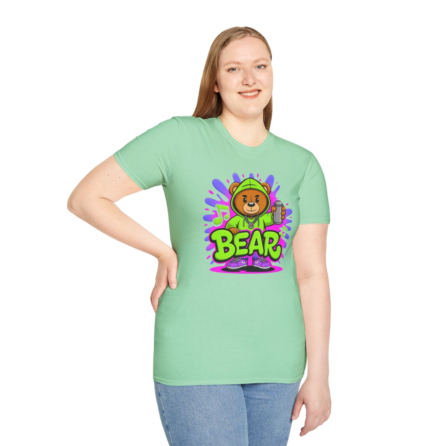 Cartoon Animation Shirt For Unisex Cotton Gildan Softstyle Tee With Funny Animals