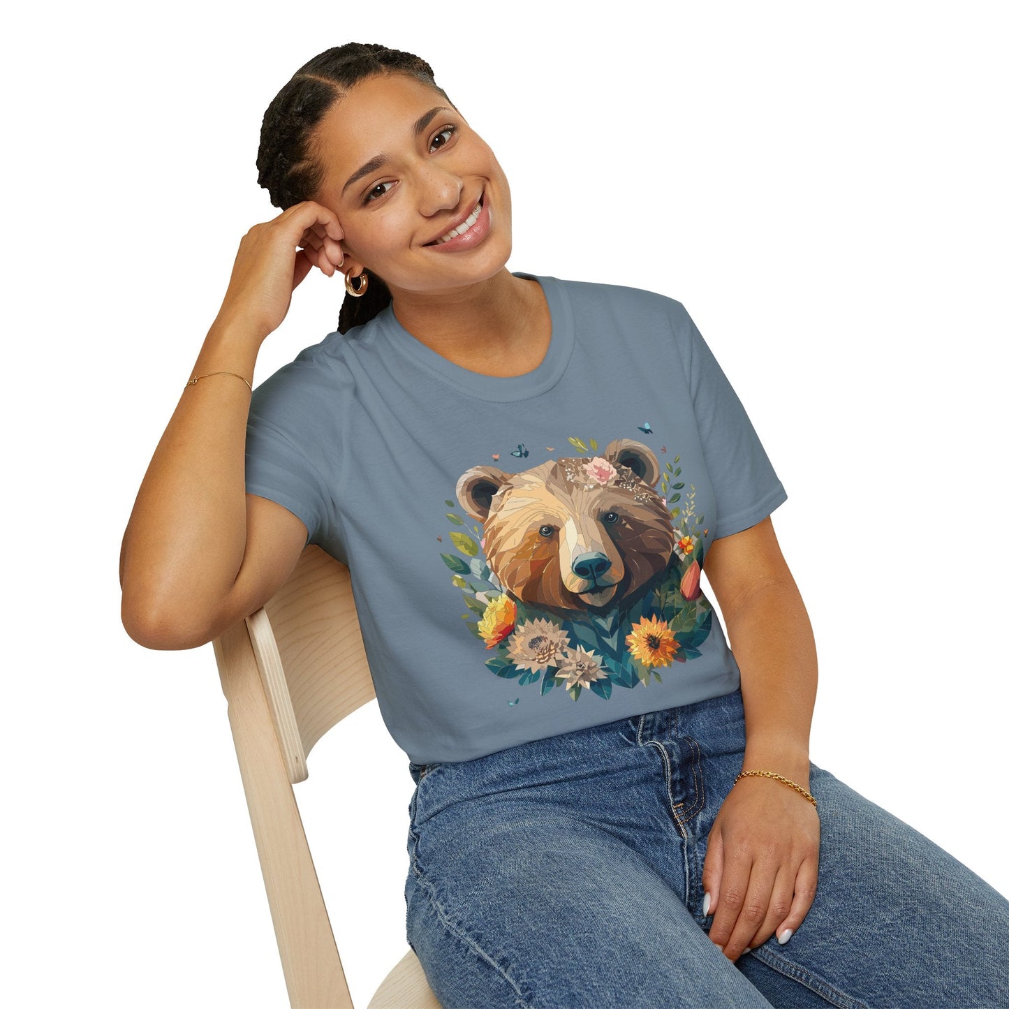 Bear T Shirt Unisex Teddy Bear Tee Gildan Softstyle 64000 100 Percent Ring Spun Cotton