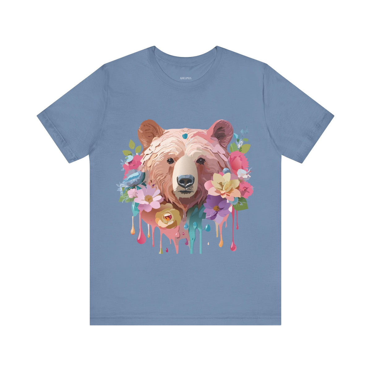 Bear Graphic Design Tee Bella+Canvas Unisex 100 Cotton Tee Shirt a113