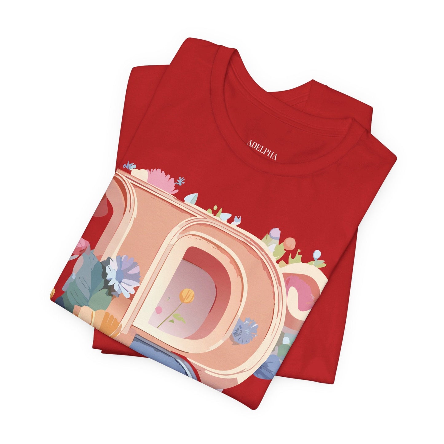 Letter R Shirt Unisex Graphic Tee Premium Cotton Vintage Inspired Art By Adelpha Short Sleeve
