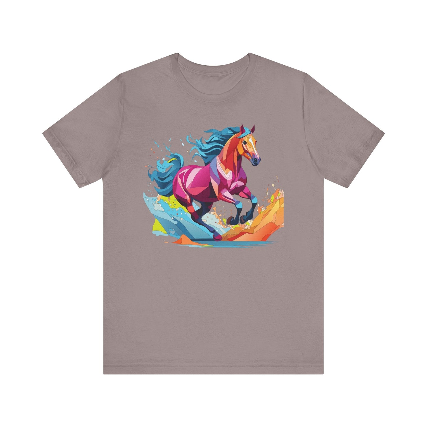 Unisex Animal Tee Shirt With Wild Animals Art Design Short Sleeve Casual Wear Everyday