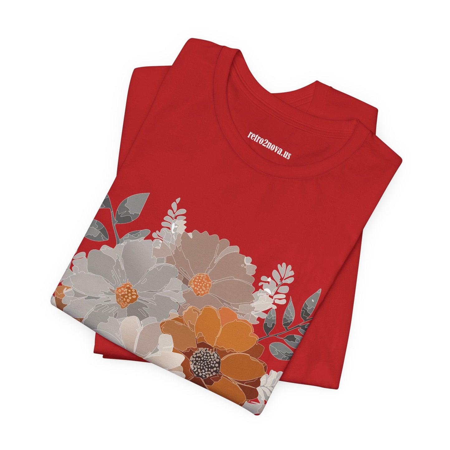 Flowers Shirt Floral Shirt Unisex Tee Lightweight Jersey Short Sleeve Floral Print Free Shipping