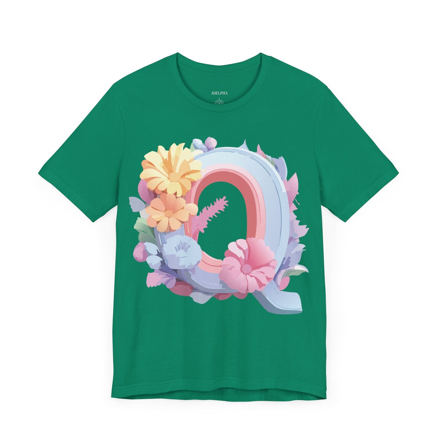 Letter Q Shirt Unisex Graphic Tee With Vintage Inspired Artwork By Adelpha Premium Short Sleeve