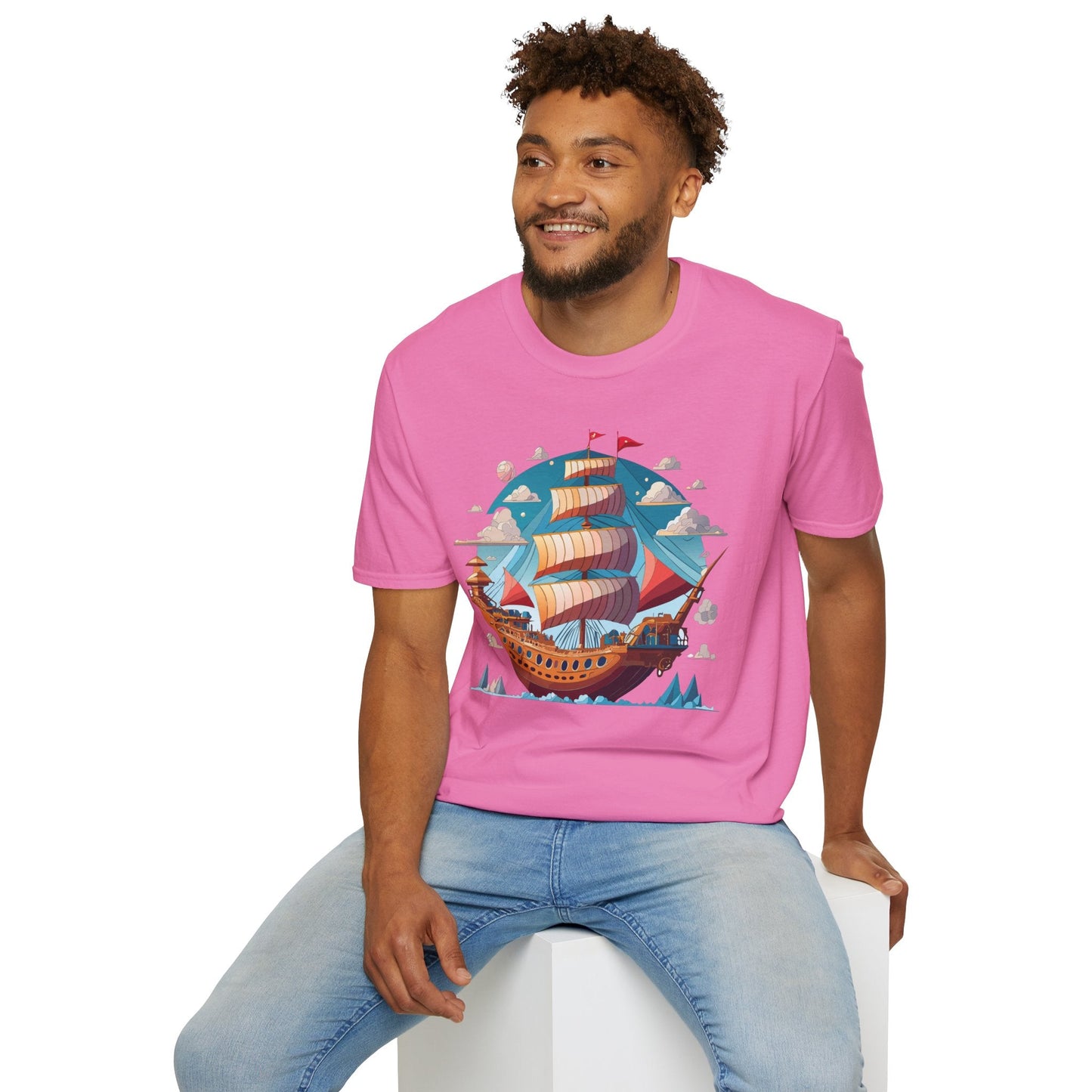 Ship T Shirts Frigate T Shirts Vessel Tee Shirt Unisex Softstyle Cotton Tee Gildan Softstyle 64000