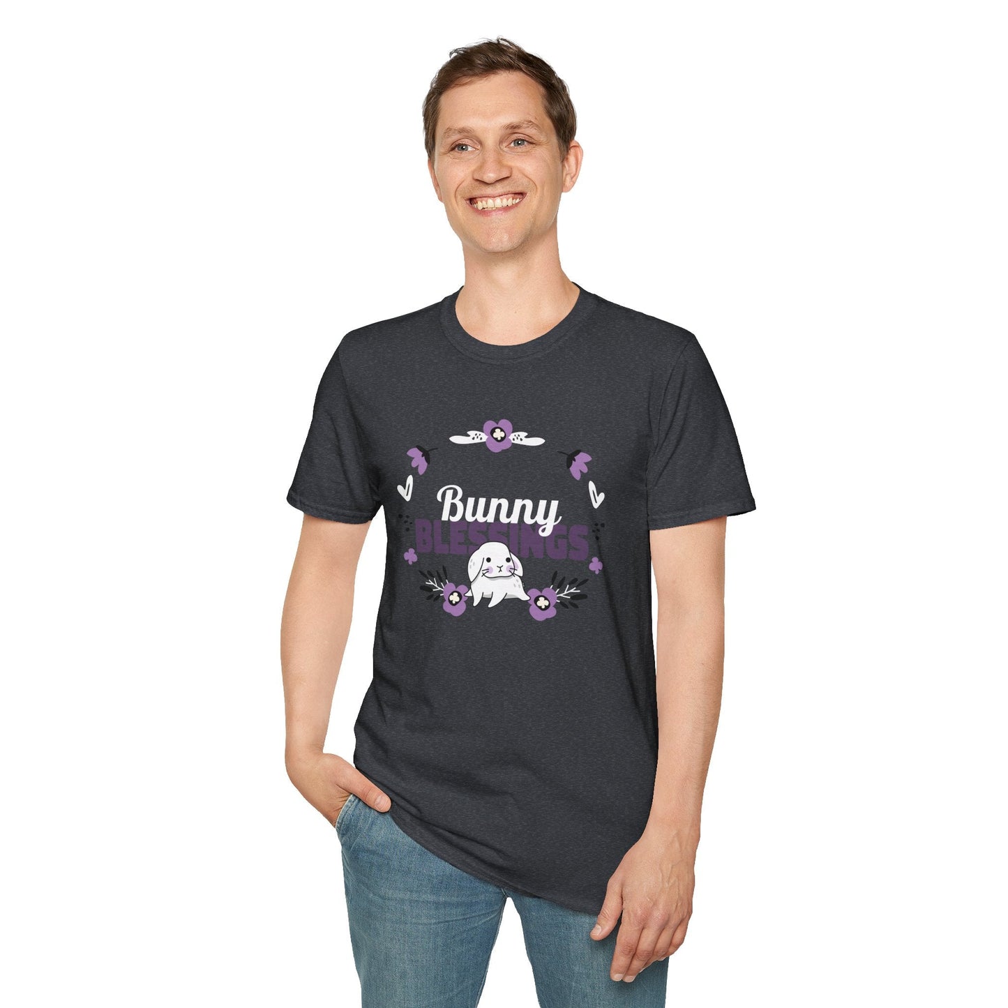 Easter Bunny T Shirt Unisex Gildan Softstyle 64000 Tee With Easter Signature Design