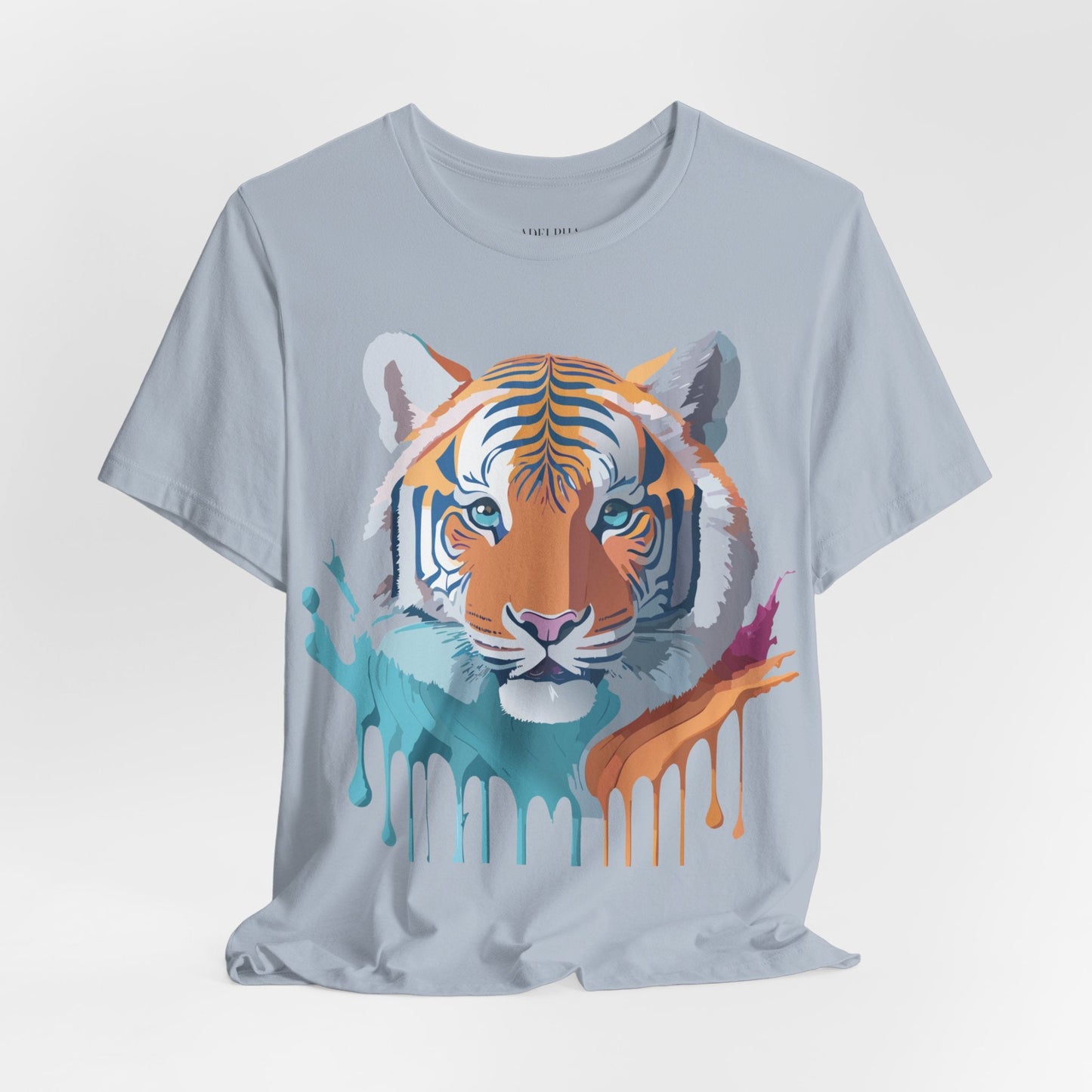 Tiger Graphic Tee Unisex Short Sleeve Shirt With Vintage Inspired Adelpha Artwork