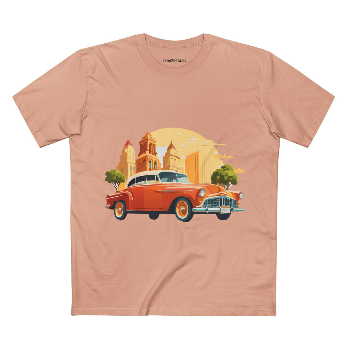 Retro Car Vintage Graphic Tee Staple Unisex 100 Cotton Tee Shirt - RC-21