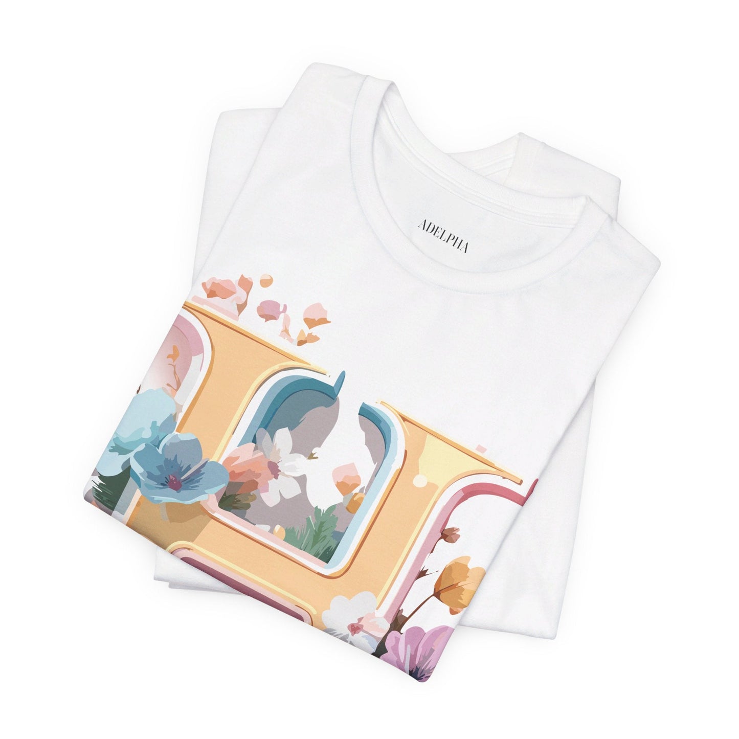 Adelpha Letter H Graphic Tee Unisex Jersey Short Sleeve Vintage Inspired Art Design Shirt