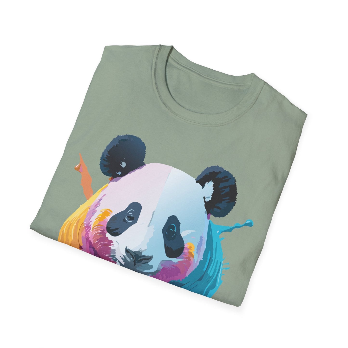 Panda Shirt Unisex T Shirt Softstyle Gildan 64000 100 Percent Ring Spun Cotton Animal Tee
