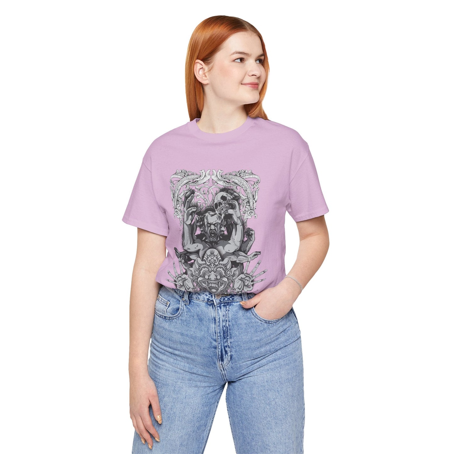 Mask Artwork Illustration Graphic Unisex Cotton T-Shirt r17