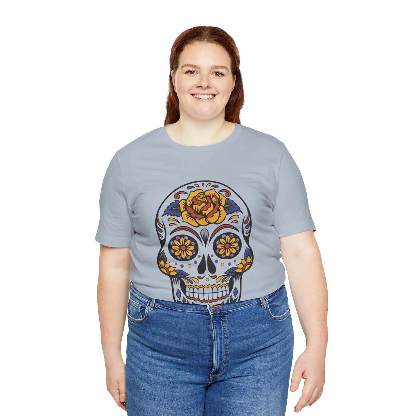 Unisex Cotton Tee Shirt with Skull