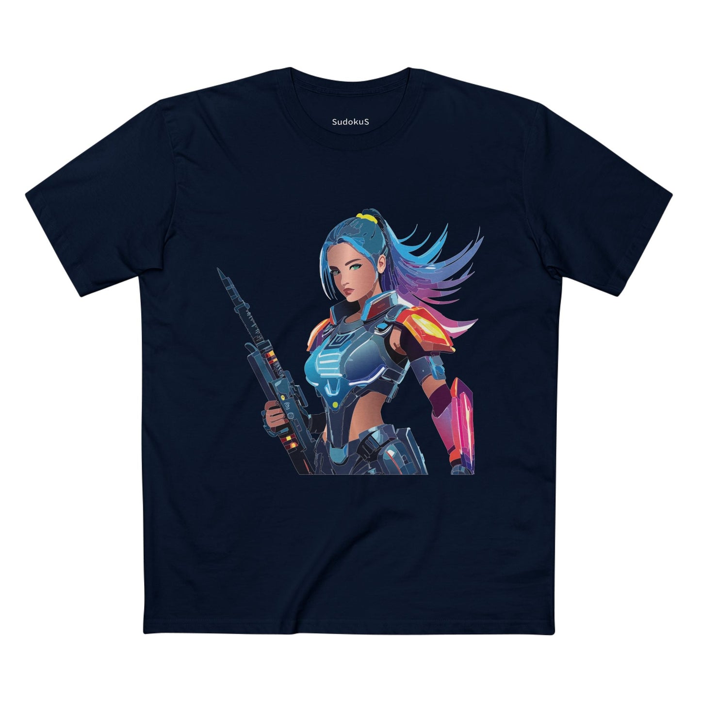 Army-woman Graphic Unisex 100 Cotton Staple Tee 9