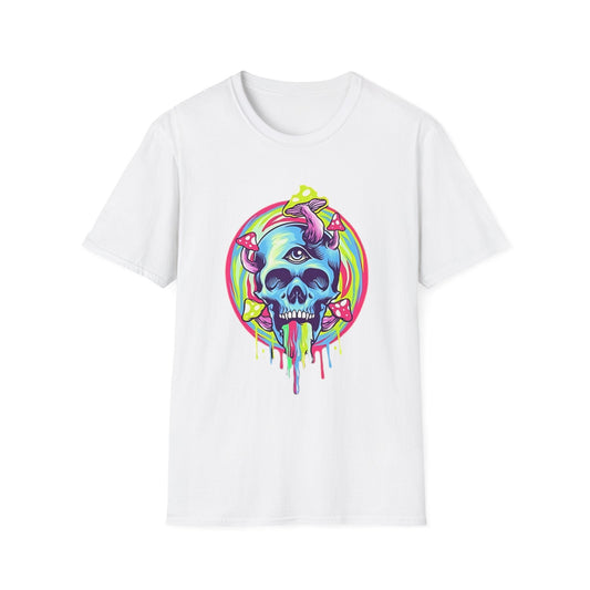 Skull Graphic Unisex Cotton T-shirt with Skeleton Artwork Design 18