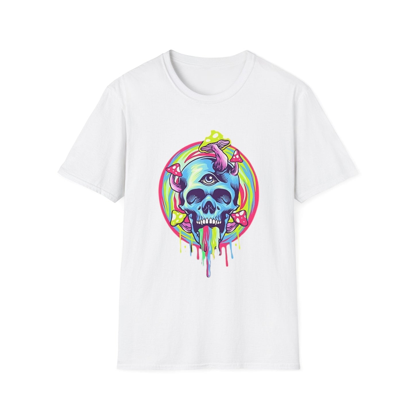 Unisex Skull Tee Shirt With Skeleton Design Cotton Softstyle 64000 T Shirt Premium Cotton Tee