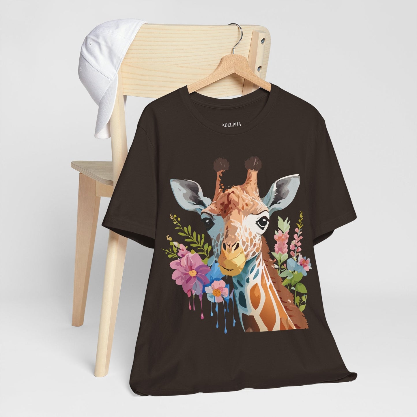 Giraffe Graphic Tee Unisex Jersey Short Sleeve Art Design From Adelpha Premium Casual Wear