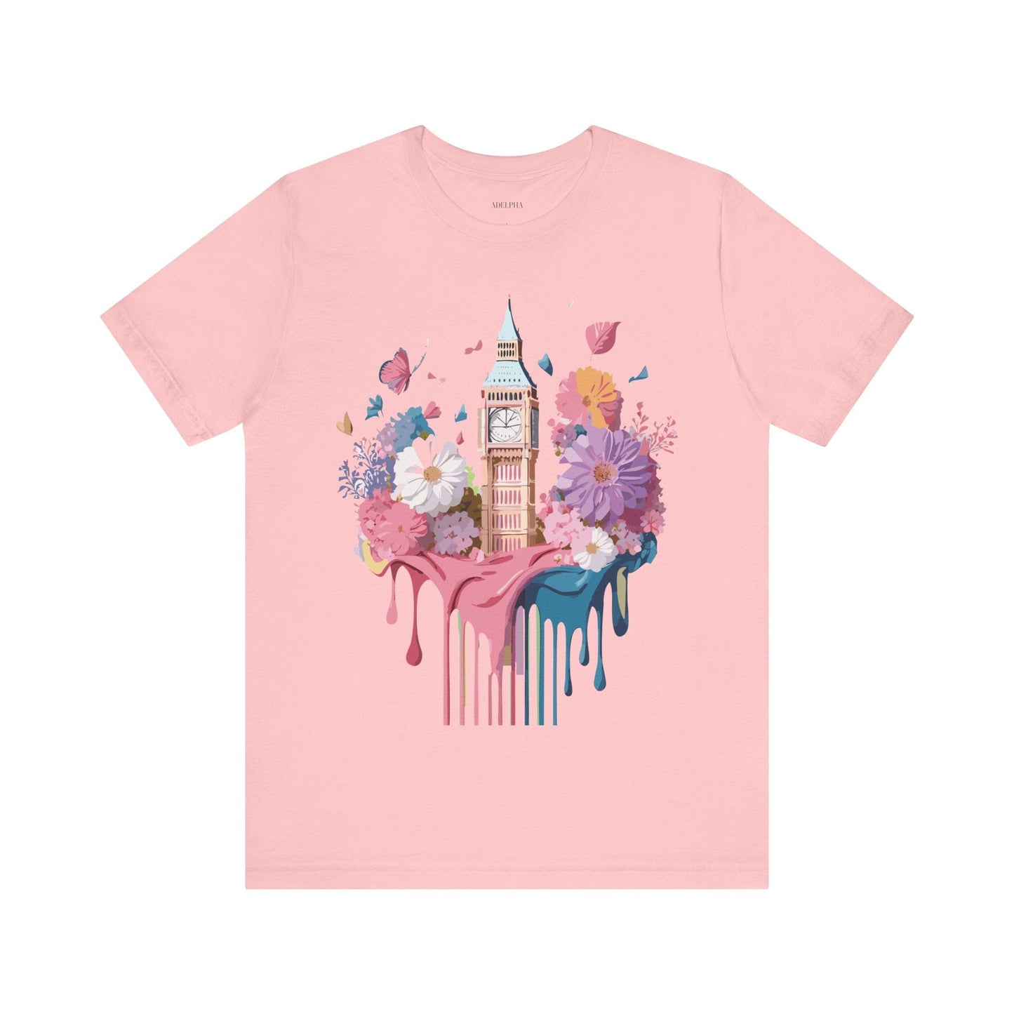 Adelpha London Tourist Unisex Graphic Tee Vintage Inspired Art Design Short Sleeve Shirt
