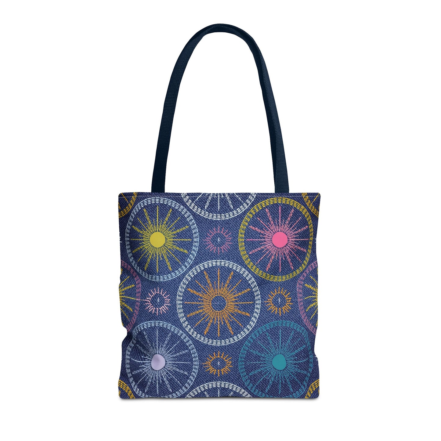 Denim Fabric Imitation Print Unisex Canvas Bag Poly Spun 3 Sizes Tote Bag 183-4