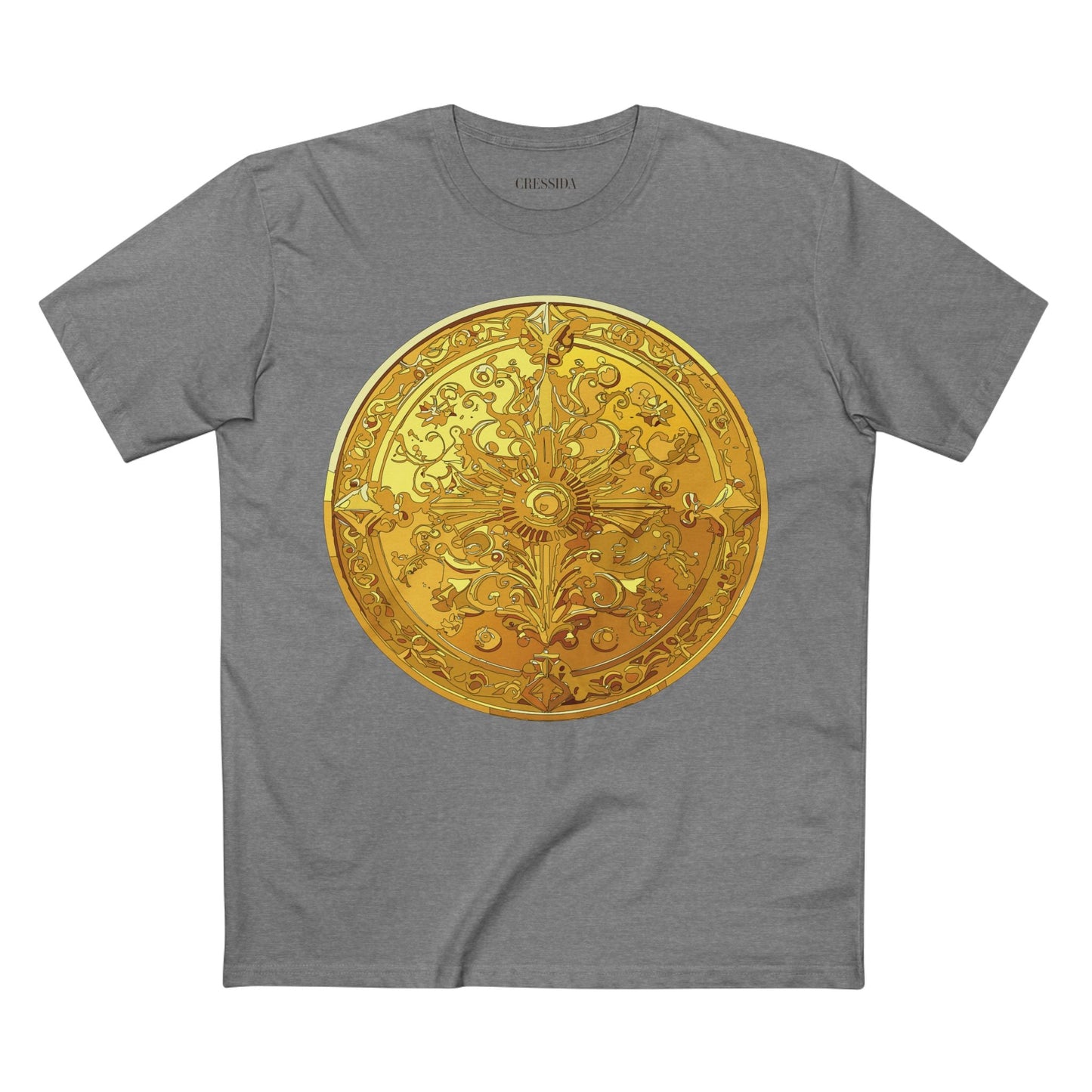 Antique Gold Coin Graphic Design T-Shirt Unisex 100 Cotton With Golden Print Artwork Tee 24