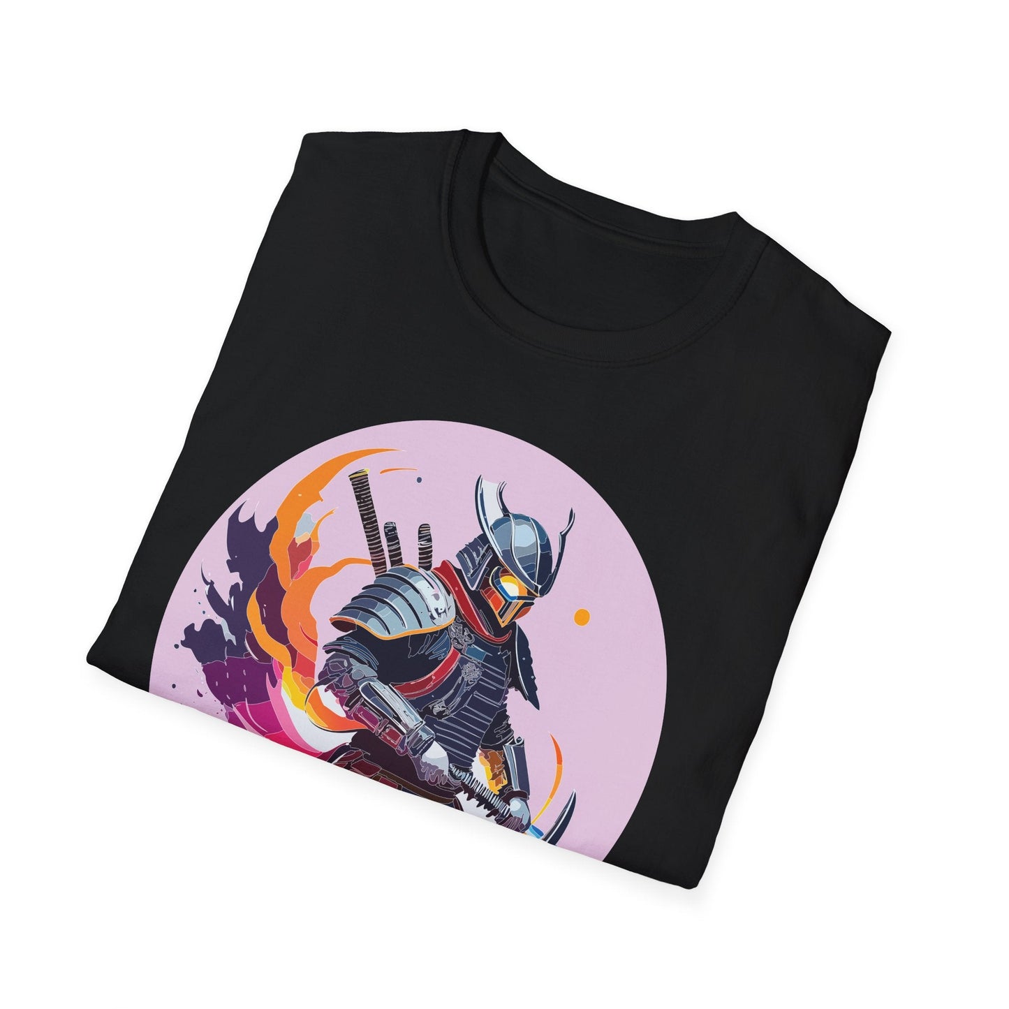 Samurai Shirt Unisex Short Sleeve Tee With Samurai Print Softstyle Gildan 64000 Ring Spun Cotton