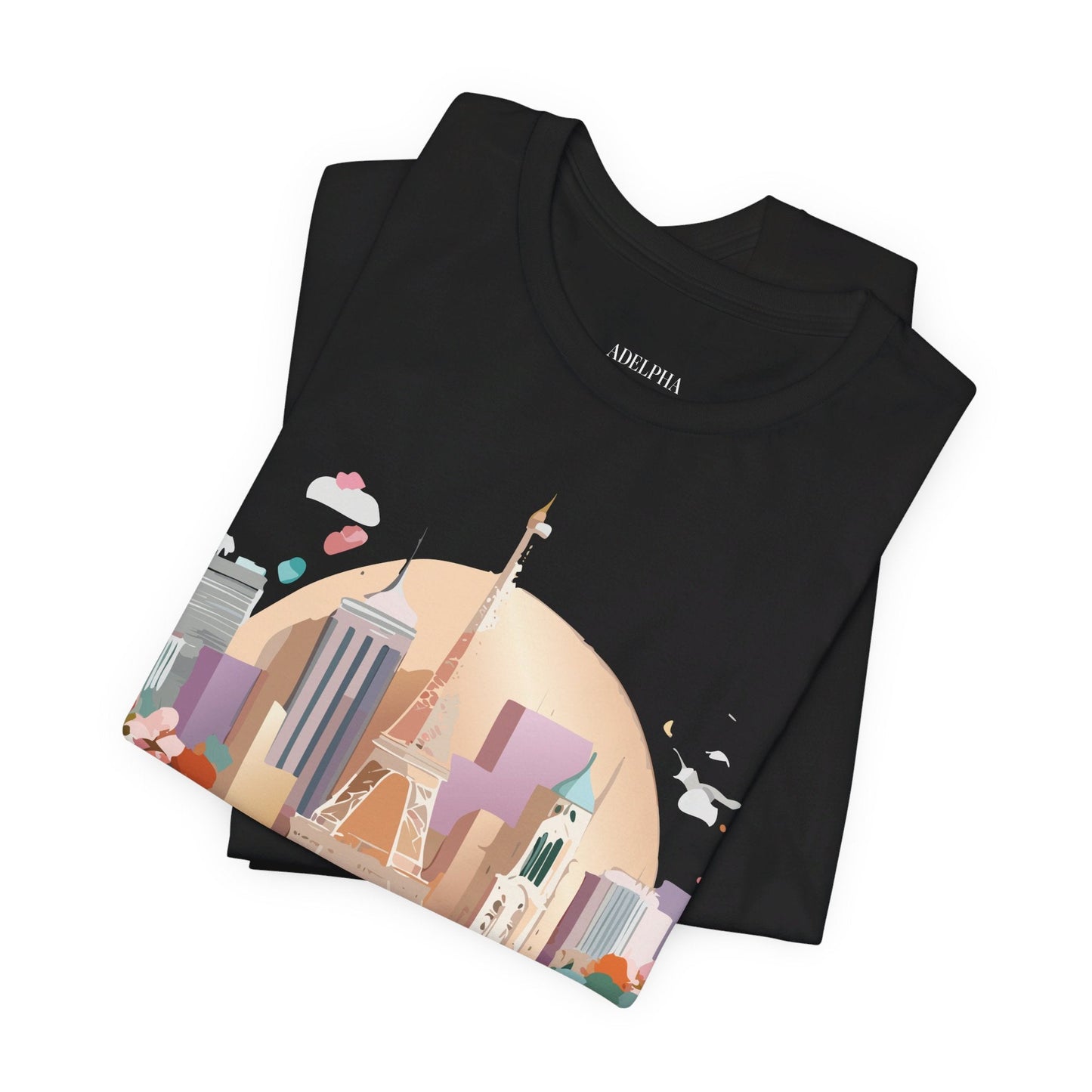 Adelpha Paris Graphic Tee Unisex Short Sleeve Shirt With Vintage Art Design Apparel