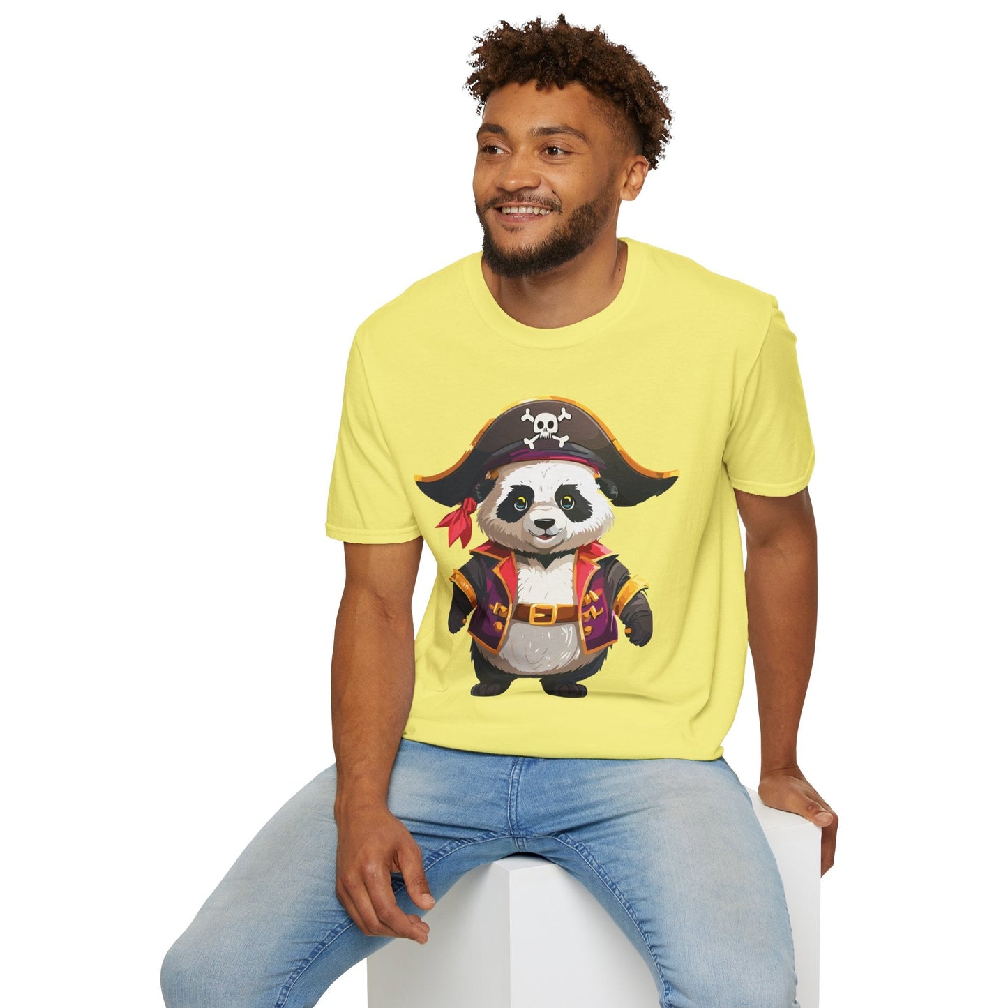 Panda Shirt Unisex Panda Tee Softstyle 64000 Gildan 100 Percent Cotton Animal Tee